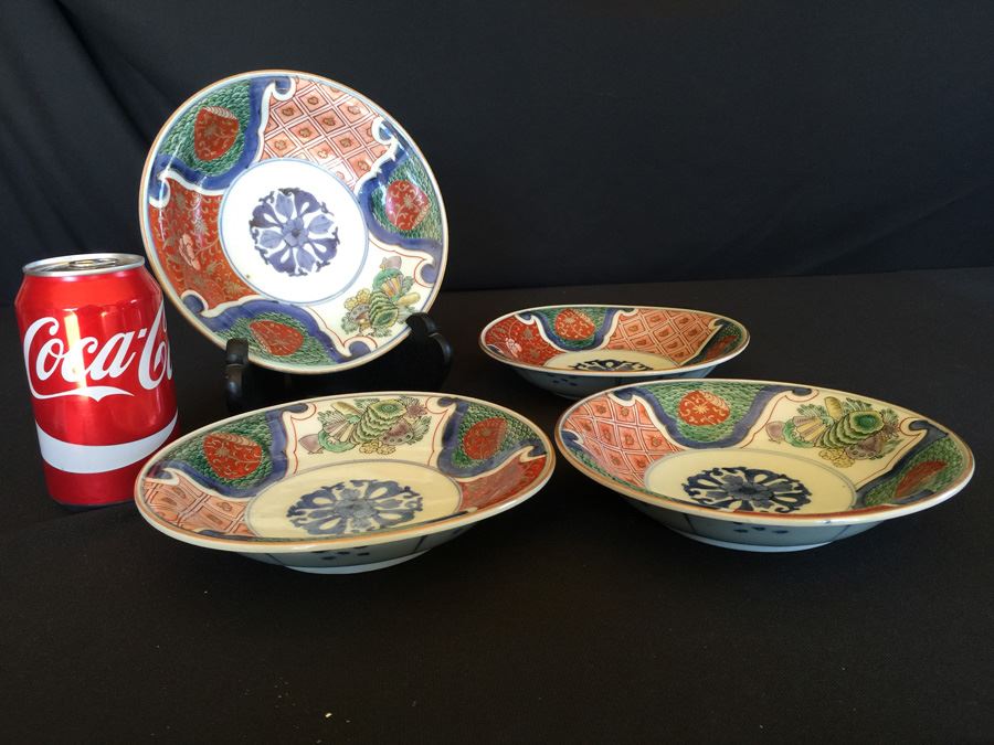 Japanese Imari Porcelain Set Of Dishes [Photo 5]