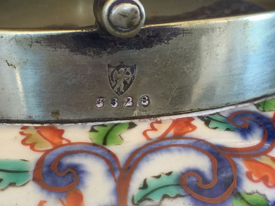 Japanese Imari Porcelain Jar With Metal Lid [Photo 6]