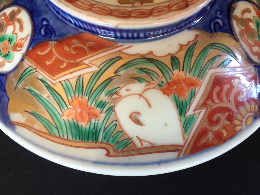 Japanese Imari Porcelain Rice Bowl with Lid [Photo 5]