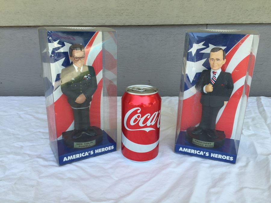 America's Heroes President George Bush And Gen. Colin Powell Action Figure Dolls New In Box Limited Edition