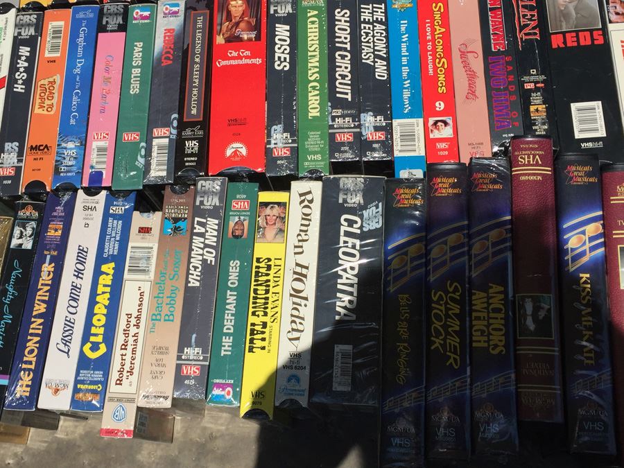 Massive Collection Of Vintage Sealed VHS Movies Video Tapes Classic ...