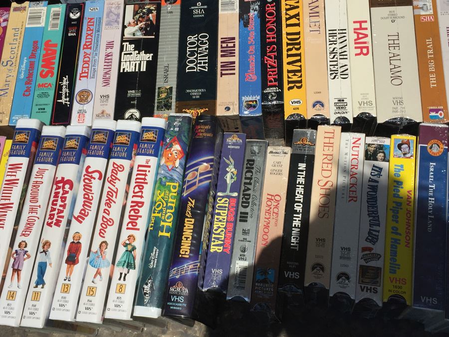 Massive Collection Of Vintage Sealed VHS Movies Video Tapes Classic ...