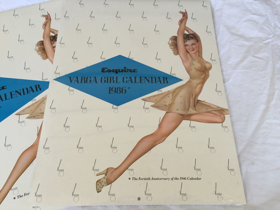 Pair Of Esquire Varga Girl Calendars 1986 One Is Sealed [Photo 4]