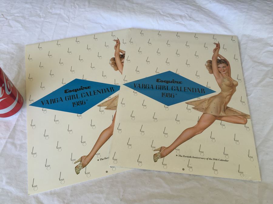 Pair Of Esquire Varga Girl Calendars 1986 One Is Sealed [Photo 1]