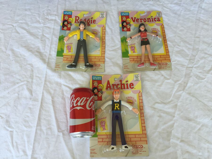 Archie Series Bendables Of Archie, Veronica And Reggie Jesco 1989 Archie Comic Publications New On Card [Photo 1]