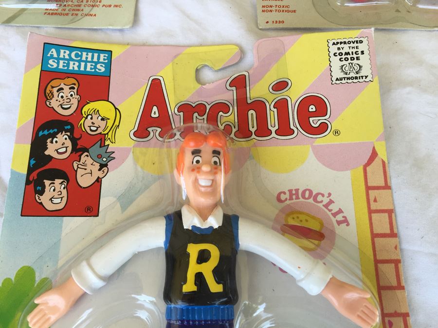 Archie Series Bendables Of Archie, Veronica And Reggie Jesco 1989 Archie Comic Publications New On Card [Photo 4]