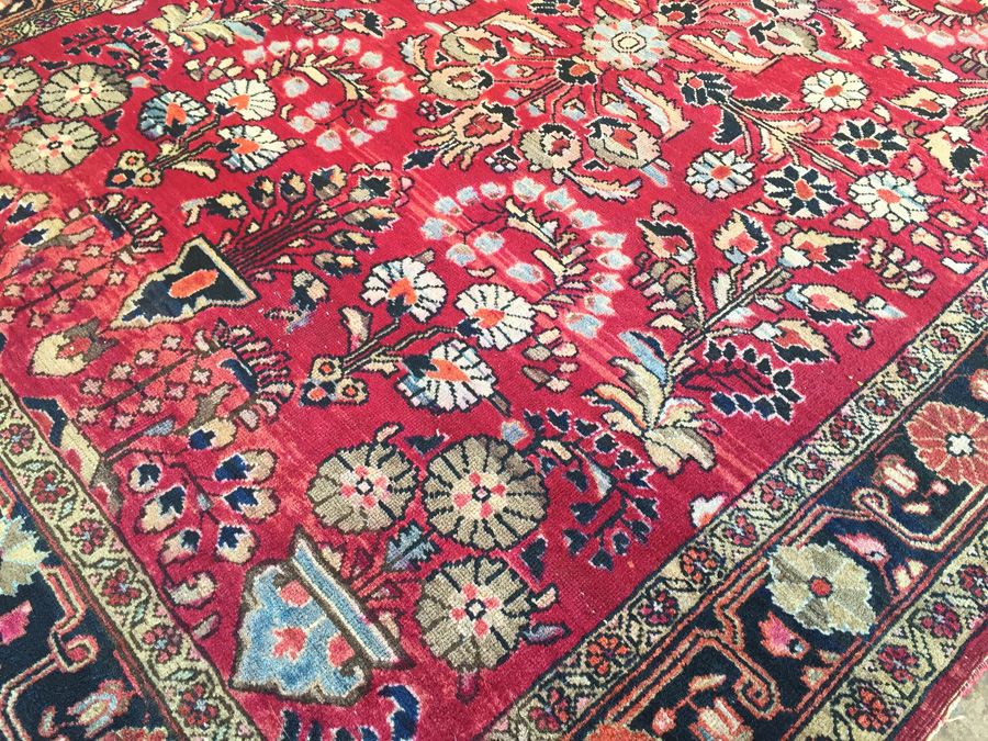 Vintage Hand Knotted Wool Persian Rug 59' x 40' [Photo 2]