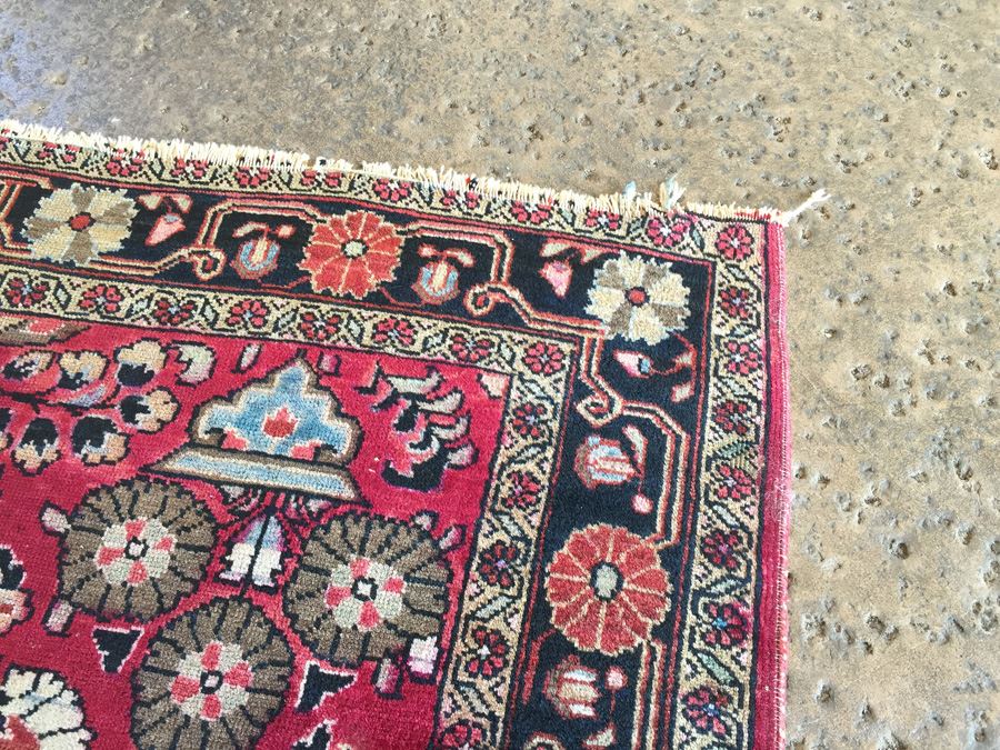 Vintage Hand Knotted Wool Persian Rug 59' x 40' [Photo 10]