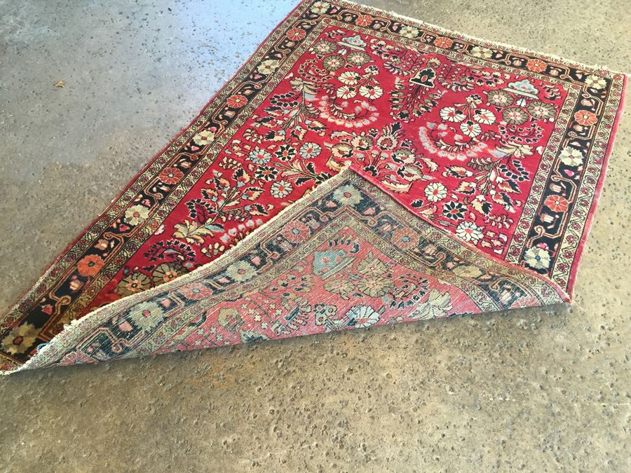 Vintage Hand Knotted Wool Persian Rug 59' x 40' [Photo 11]
