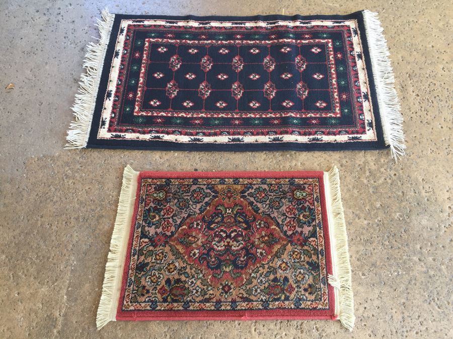Pair Of Synthetic Rugs - Smaller Rug Is Karastan 1'5' x 2' And Larger Rug Is 41' x 2'