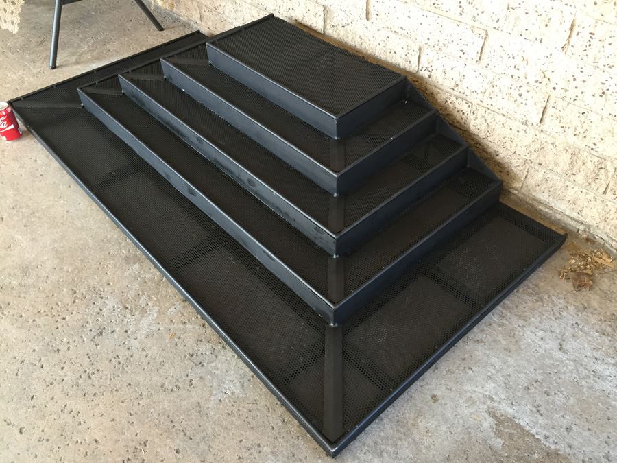 Tiered Aluminum Display Fixture Painted Black Great For Store Display Or Tiered Plant Display [Photo 7]