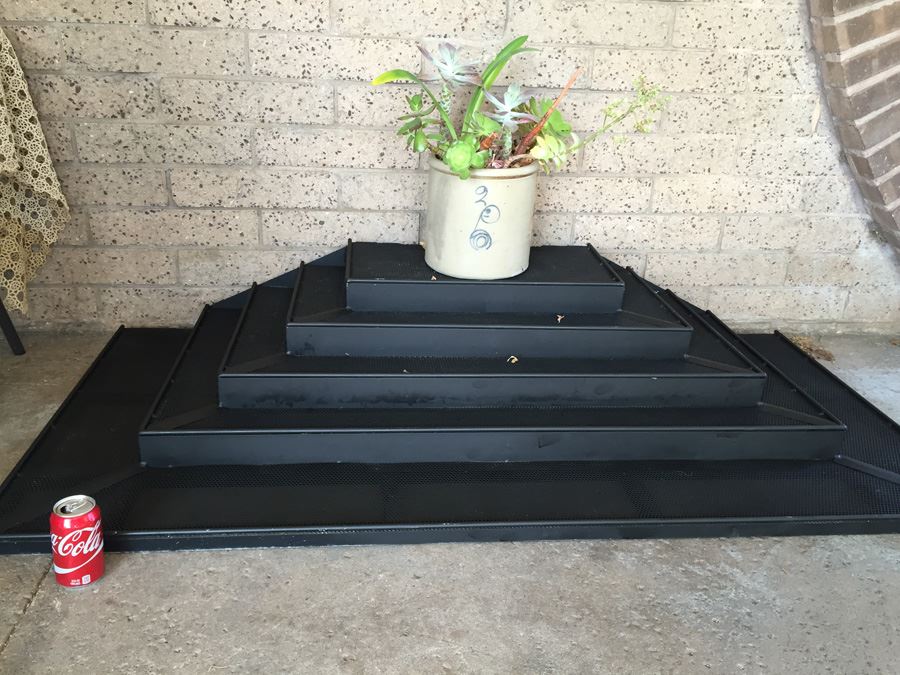 Tiered Aluminum Display Fixture Painted Black Great For Store Display Or Tiered Plant Display [Photo 3]