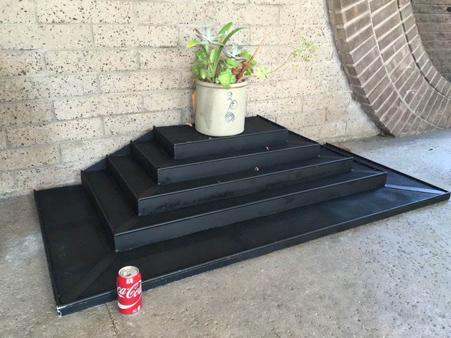 Tiered Aluminum Display Fixture Painted Black Great For Store Display Or Tiered Plant Display [Photo 8]