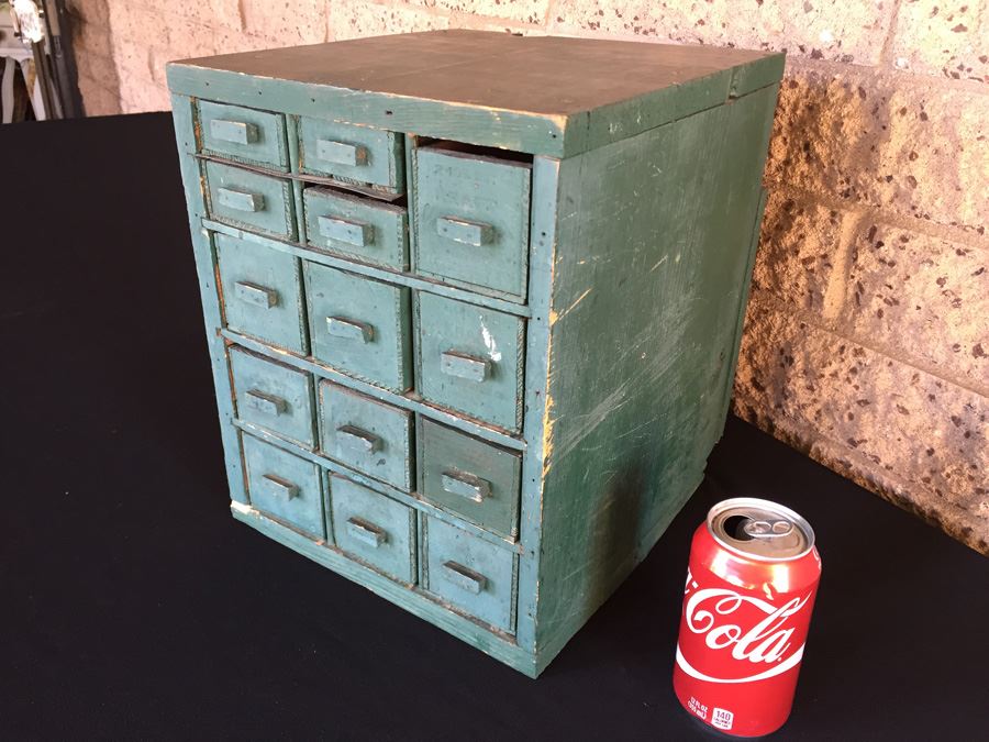 Vintage Folk Art Cabinet Made From Old Kraft Cheese Company Boxes Filled With Tools And Goodies [Photo 4]