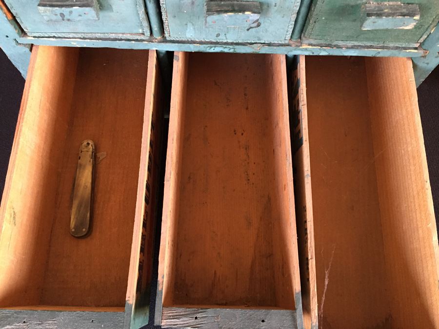 Vintage Folk Art Cabinet Made From Old Kraft Cheese Company Boxes Filled With Tools And Goodies [Photo 13]