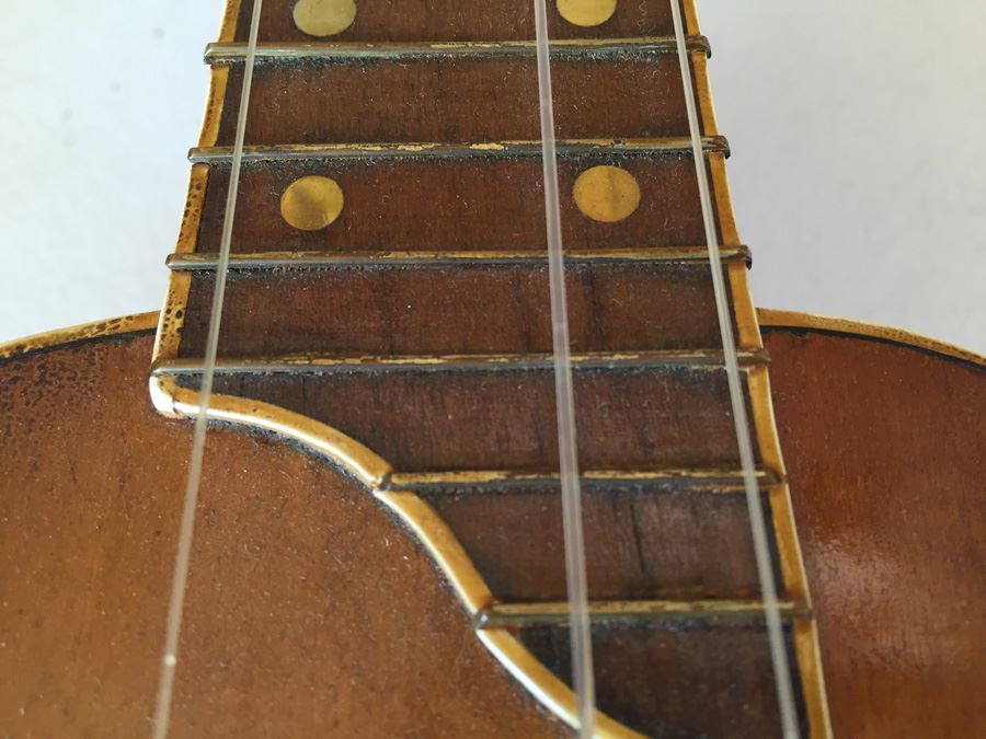 Vintage Probably 1920's Custom Columbia Ukulele With Case And Strings Custom Inlay Work [Photo 12]