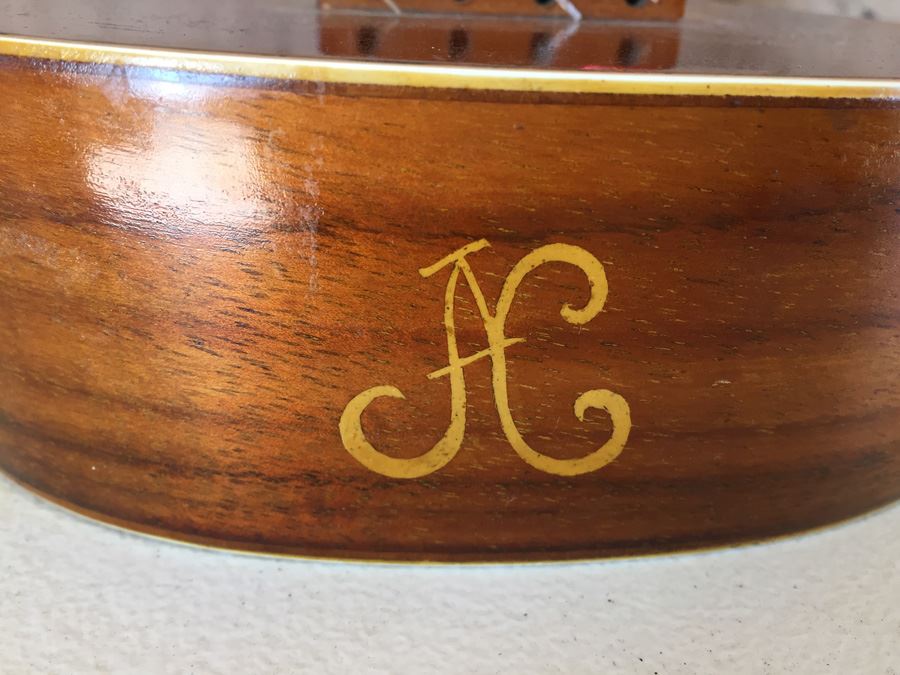 Vintage Probably 1920's Custom Columbia Ukulele With Case And Strings Custom Inlay Work [Photo 10]