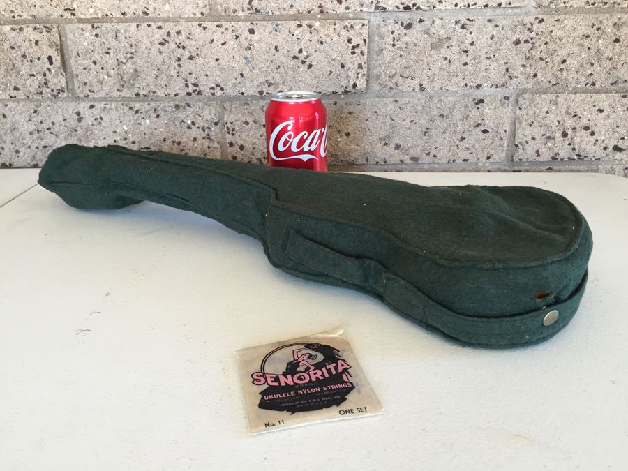 Vintage Probably 1920's Custom Columbia Ukulele With Case And Strings Custom Inlay Work [Photo 4]