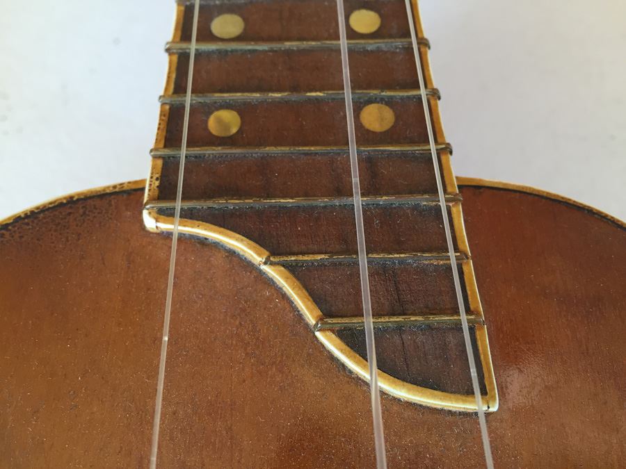 Vintage Probably 1920's Custom Columbia Ukulele With Case And Strings Custom Inlay Work [Photo 9]