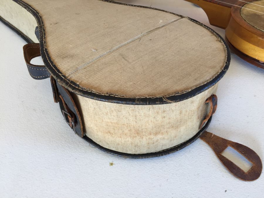 Vintage Probably 1920's Ukulele With Case And Rope Strap [Photo 8]