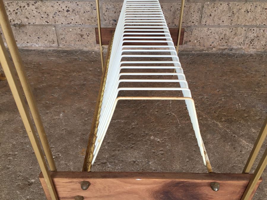 Mid-Century Vinyl Record Holder Two-Tier [Photo 6]