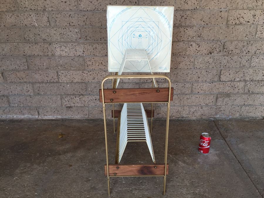 Mid-Century Vinyl Record Holder Two-Tier [Photo 2]