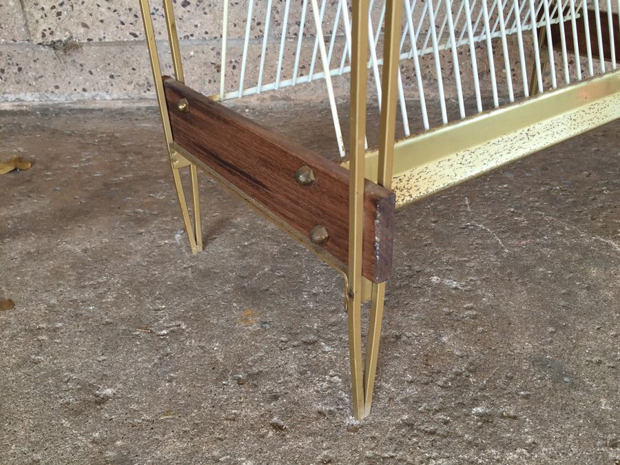 Mid-Century Vinyl Record Holder Two-Tier [Photo 3]