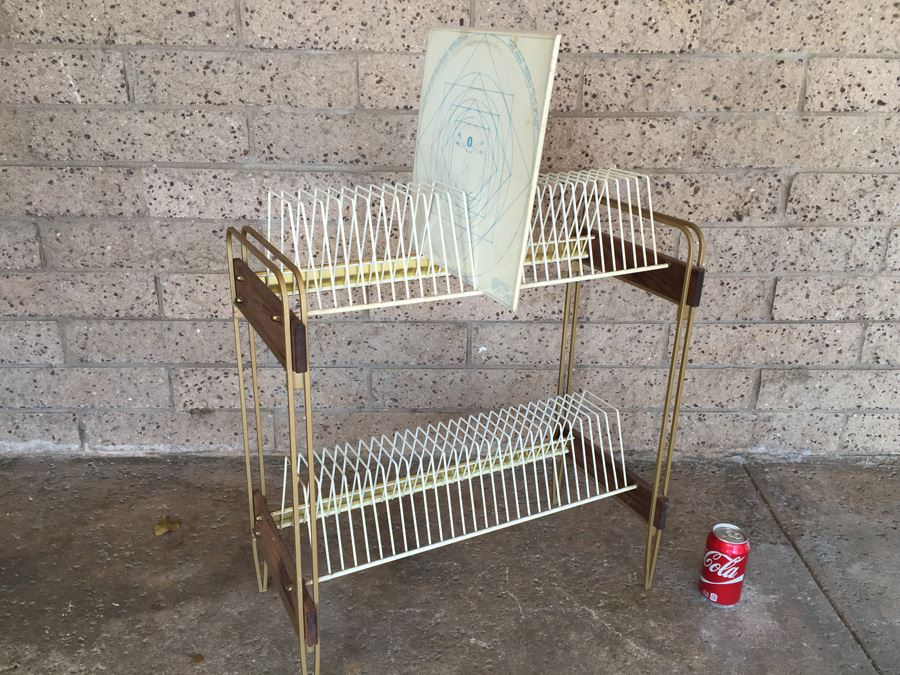 Mid-Century Vinyl Record Holder Two-Tier [Photo 5]