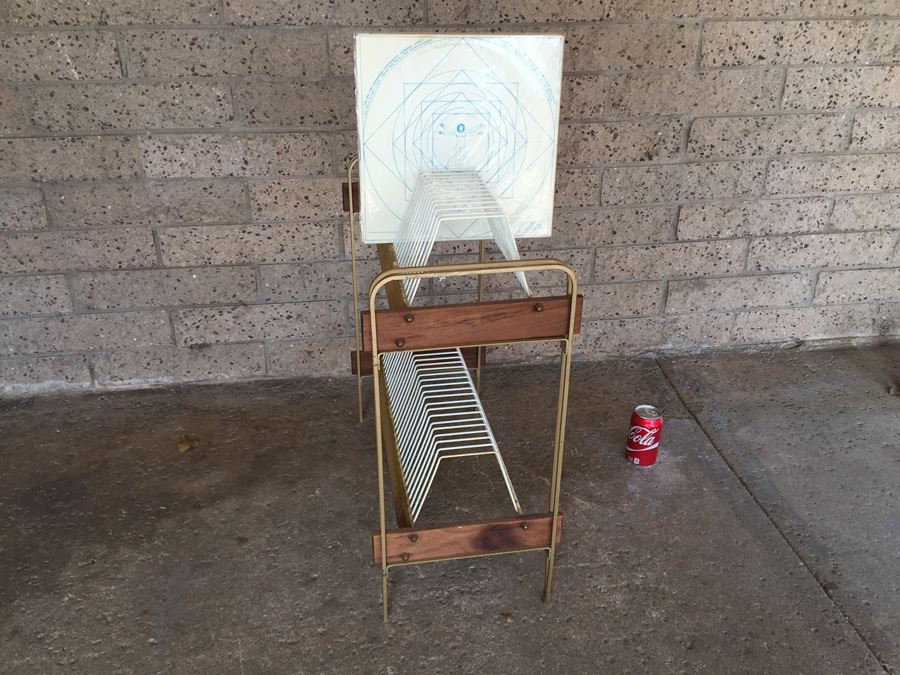Mid-Century Vinyl Record Holder Two-Tier [Photo 7]