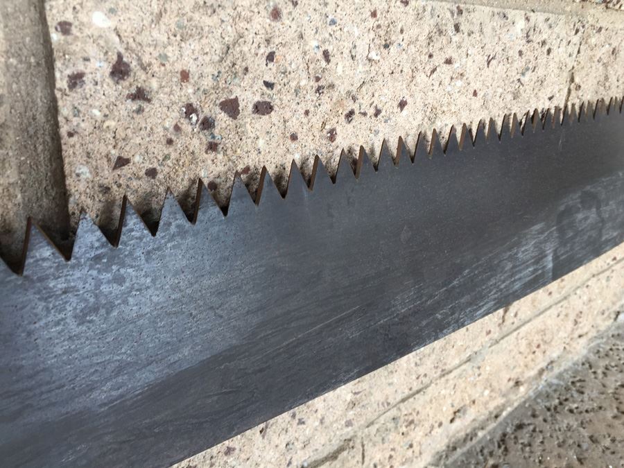 Antique Double Handle Two Man Crosscut Saw Blade [Photo 8]