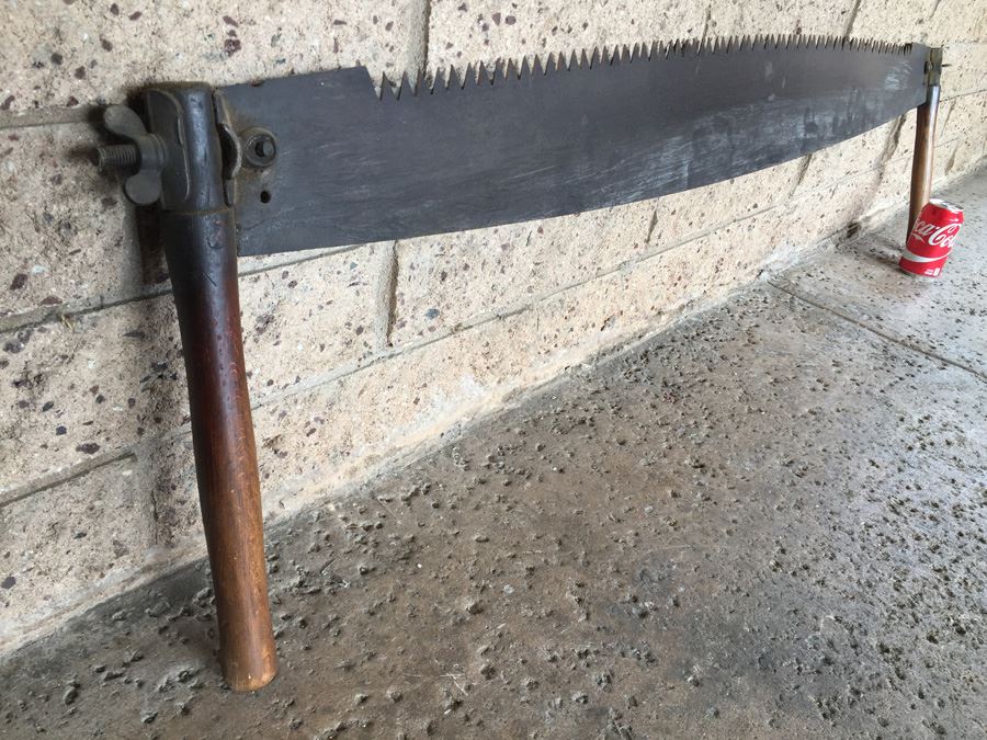 Antique Double Handle Two Man Crosscut Saw Blade [Photo 7]