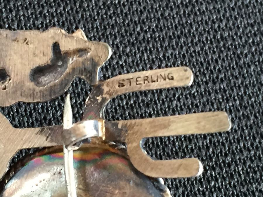 Pair Of Vintage Sterling Silver Brooches Pins Cactus [Photo 11]