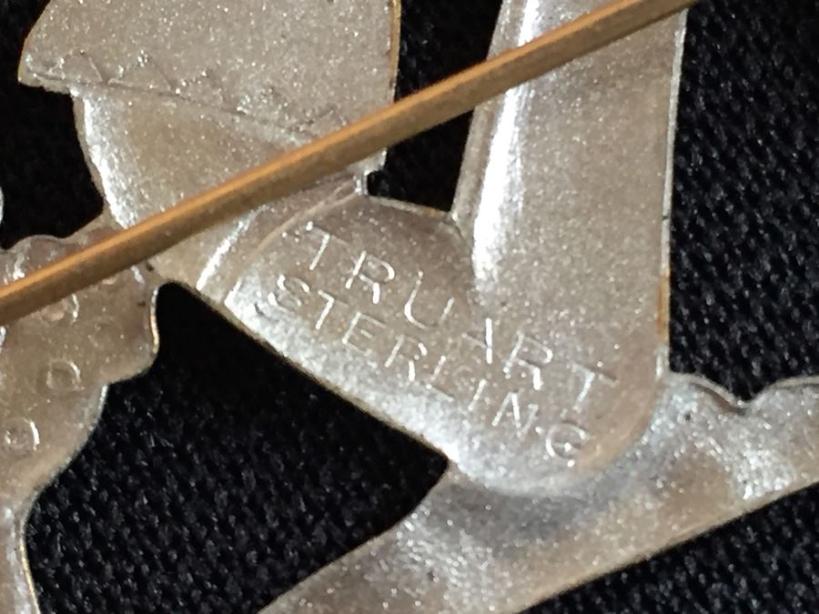 Pair Of Vintage Sterling Silver Brooches Pins Cactus [Photo 12]