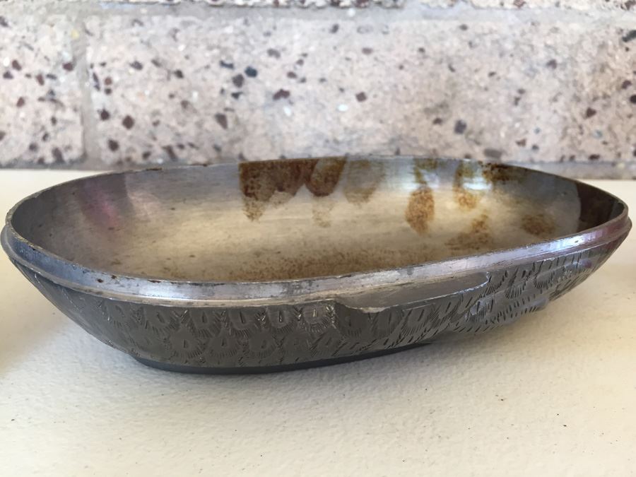 Exquisite Chinese Pewter Duck Covered Bowl With Lid [Photo 11]