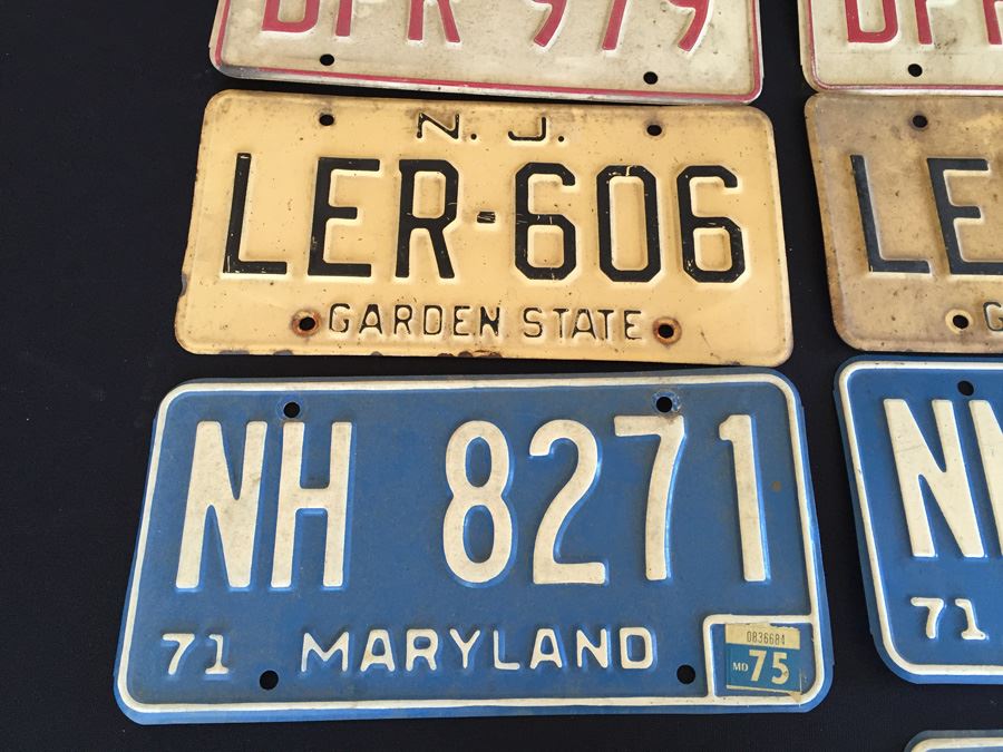 Huge Lot Of Vintage License Plates From Maryland And New Jersey [Photo 5]