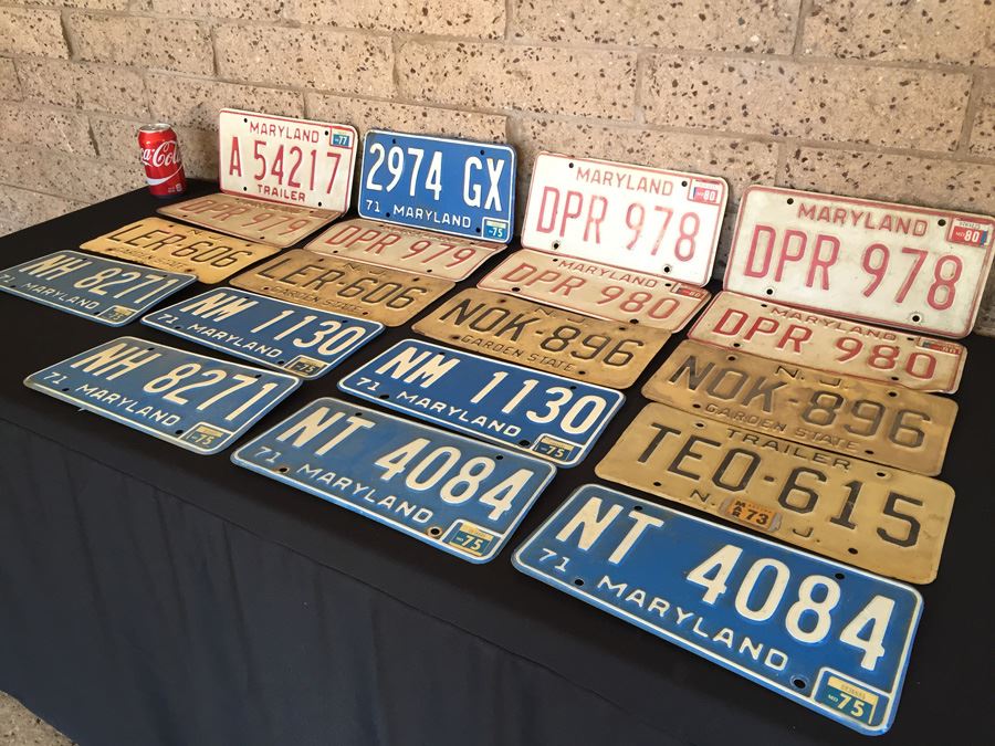 Huge Lot Of Vintage License Plates From Maryland And New Jersey [Photo 2]