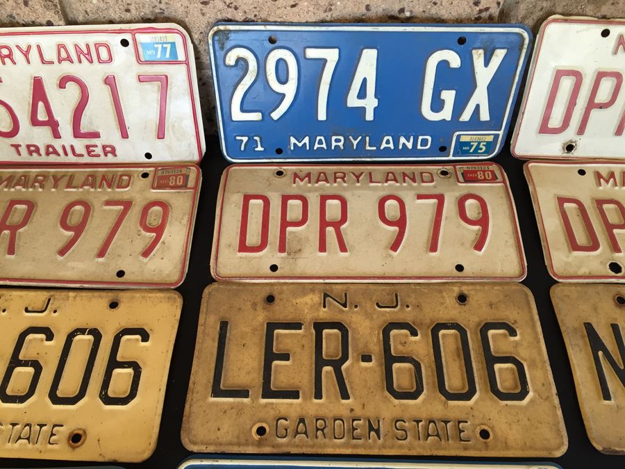Huge Lot Of Vintage License Plates From Maryland And New Jersey [Photo 6]