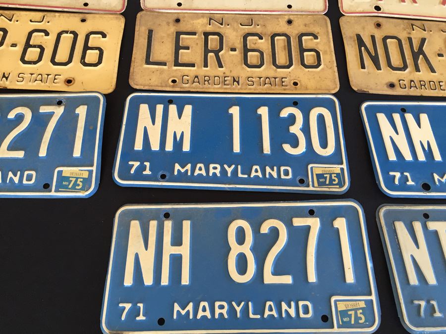 Huge Lot Of Vintage License Plates From Maryland And New Jersey [Photo 7]