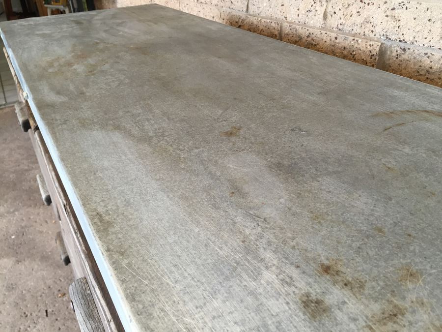 Industrial Rustic Dresser Workbench With Galvanized Metal Top [Photo 7]