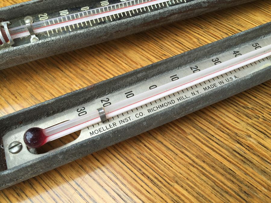 (5) Vintage Industrial Thermometers From Weksler, Moeller Inst. Co. & Palmer - U.S. Maritime Commision Military Grade Nautical Ship [Photo 7]