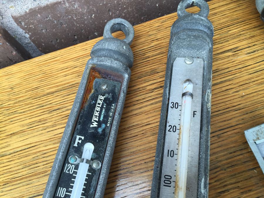(5) Vintage Industrial Thermometers From Weksler, Moeller Inst. Co. & Palmer - U.S. Maritime Commision Military Grade Nautical Ship [Photo 4]