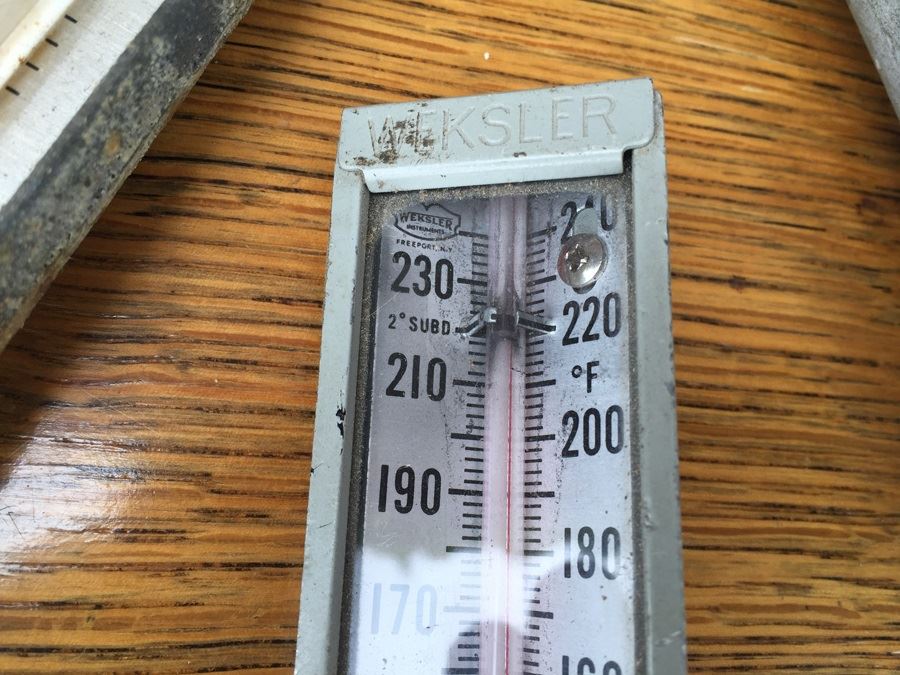 (5) Vintage Industrial Thermometers From Weksler, Moeller Inst. Co. & Palmer - U.S. Maritime Commision Military Grade Nautical Ship [Photo 11]