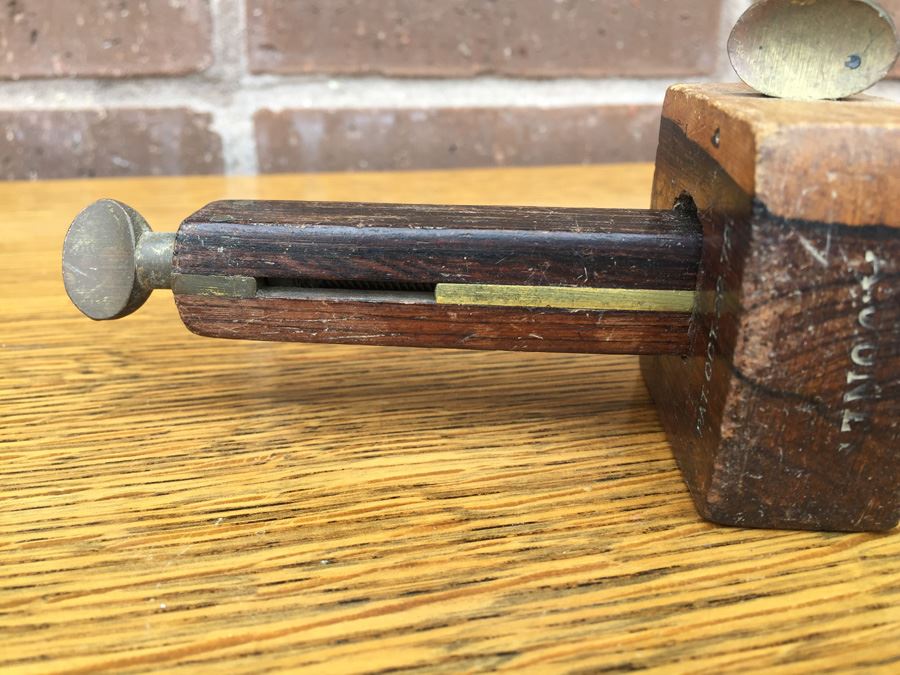 Vintage Wood And Brass Marking Gauge Patent Oct 22 1872 [Photo 9]