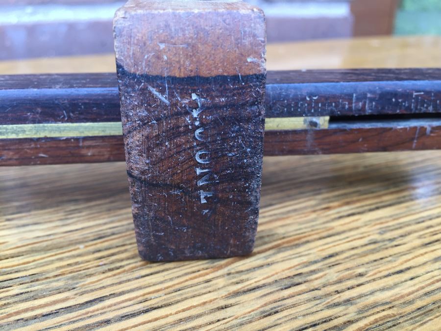 Vintage Wood And Brass Marking Gauge Patent Oct 22 1872 [Photo 8]