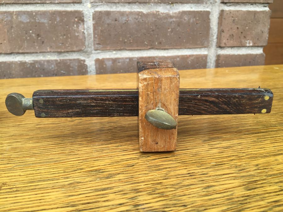 Vintage Wood And Brass Marking Gauge Patent Oct 22 1872 [Photo 6]