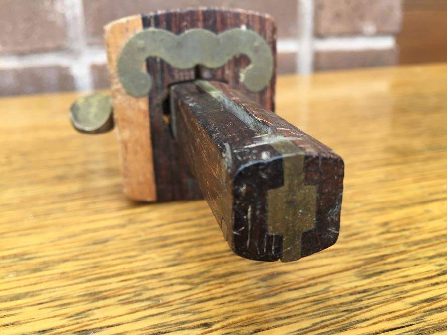 Vintage Wood And Brass Marking Gauge Patent Oct 22 1872