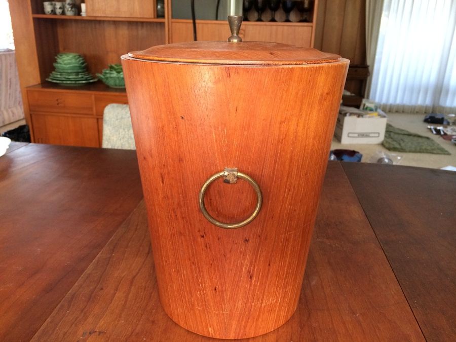 Sweden Mid-Century Teak Ice Bucket Servex [Photo 2]