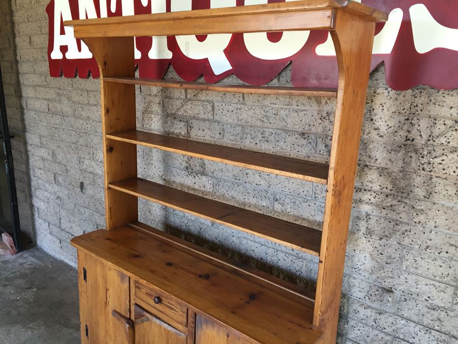 Primitive Pine Hand Made China Cabinet [Photo 8]