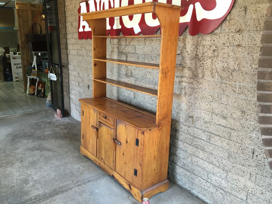 Primitive Pine Hand Made China Cabinet [Photo 2]