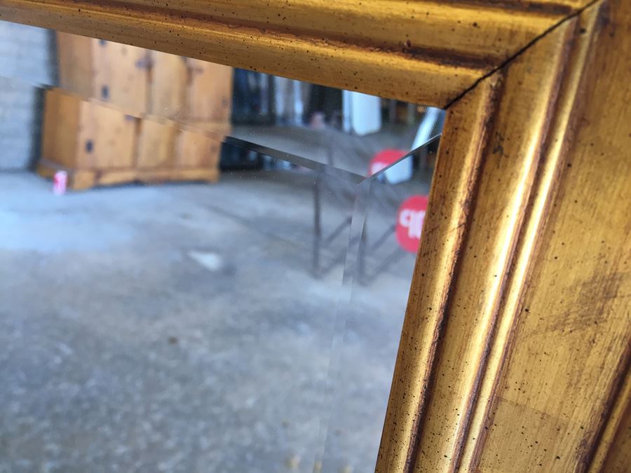 Large Gilt Wood Beveled Glass Mirror [Photo 6]